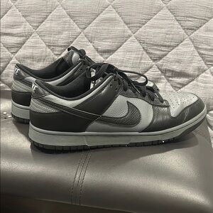 Nike Black and Gray Dunk Sneakers Classic Design